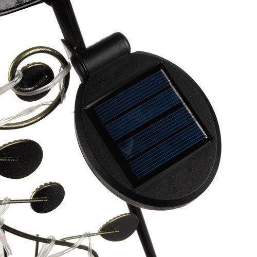 Solar Gartenleuchte Pfau 40 LED Solar Lampe IP44 mit Dämmerungssensor