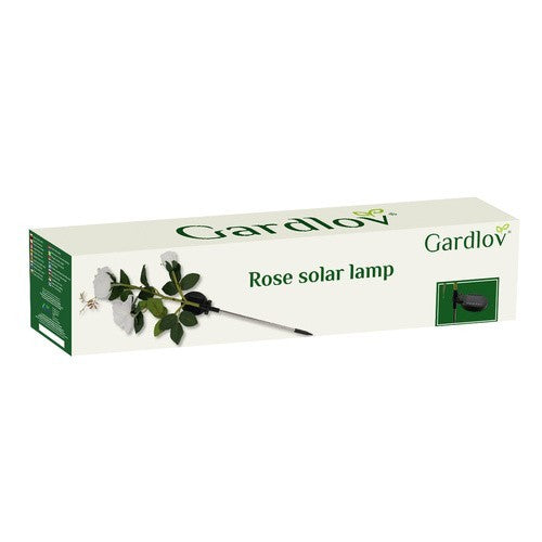 Solar Gartenrose LED Lampe 3 Blumen Solarleuchte Kunstblume IP44