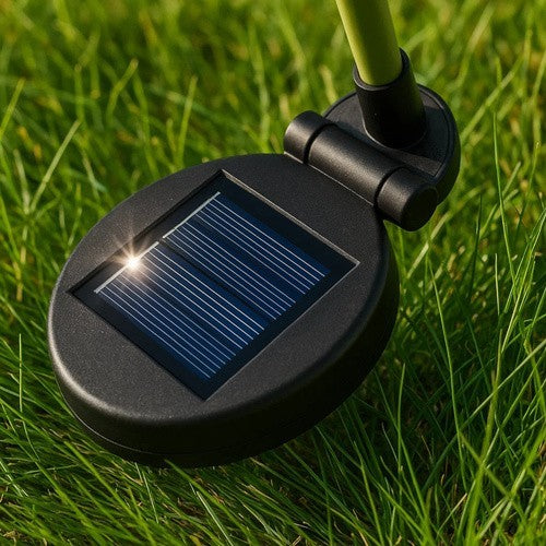 Solar Gartenrose LED Lampe 3 Blumen Solarleuchte Kunstblume IP44