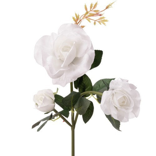 Solar Gartenrose LED Lampe 3 Blumen Solarleuchte Kunstblume IP44