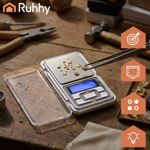 Digitale Präzisionswaage Feinwaage 0.01-200g Taschenwaage Fein Gramm Gold Waage