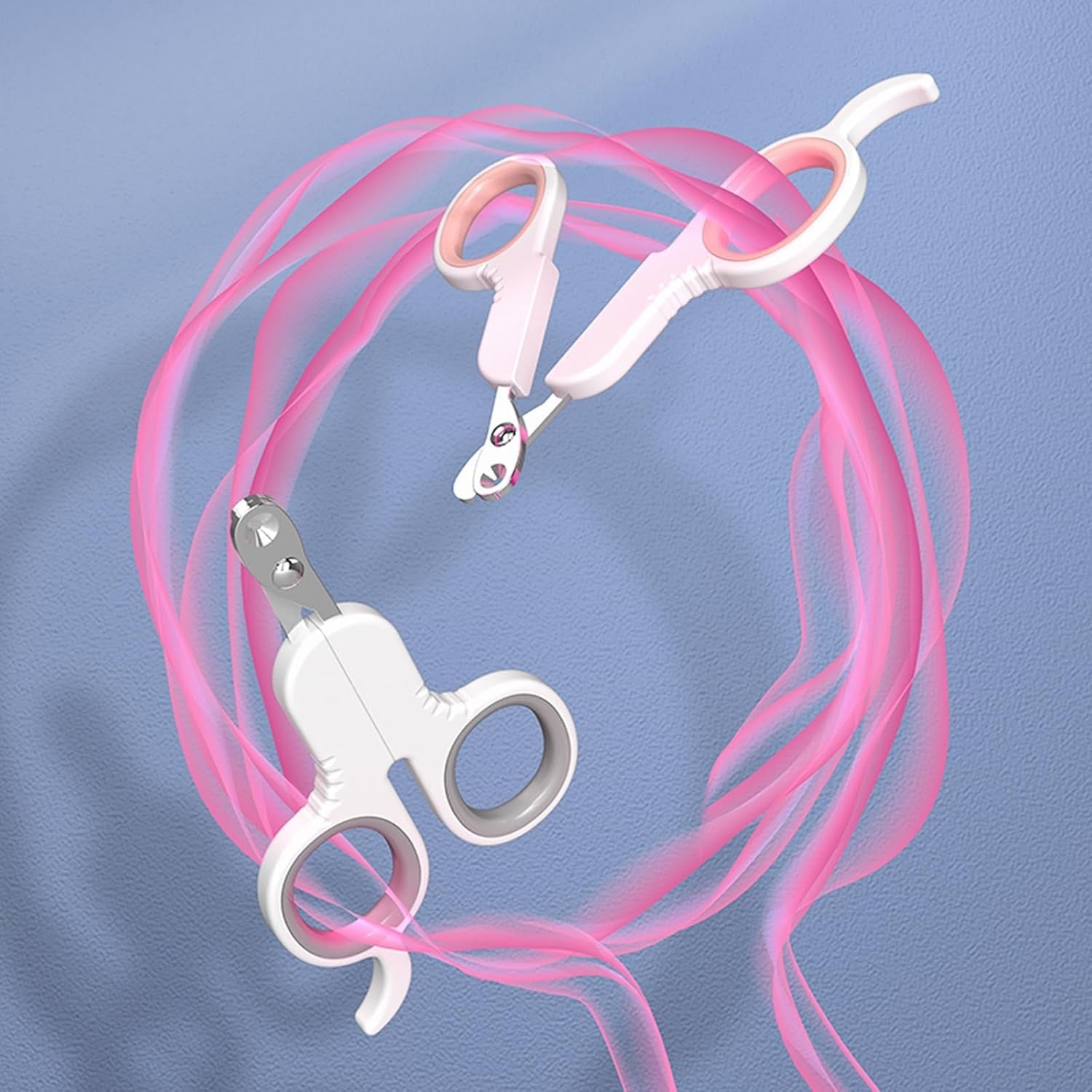 ZEWZE Krallenschere Katzen Nagelknipser Edelstahl Grau für Haustiere