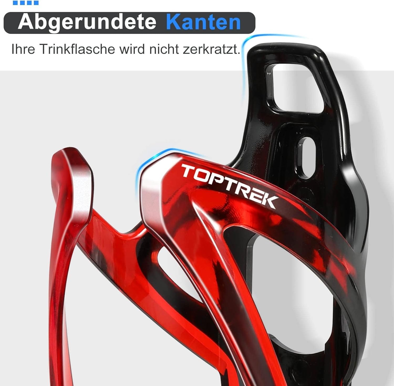 Toptrek Flaschenhalter Fahrrad, Farbverlaufen Getränkehalter Fahrrad 36g Leicht