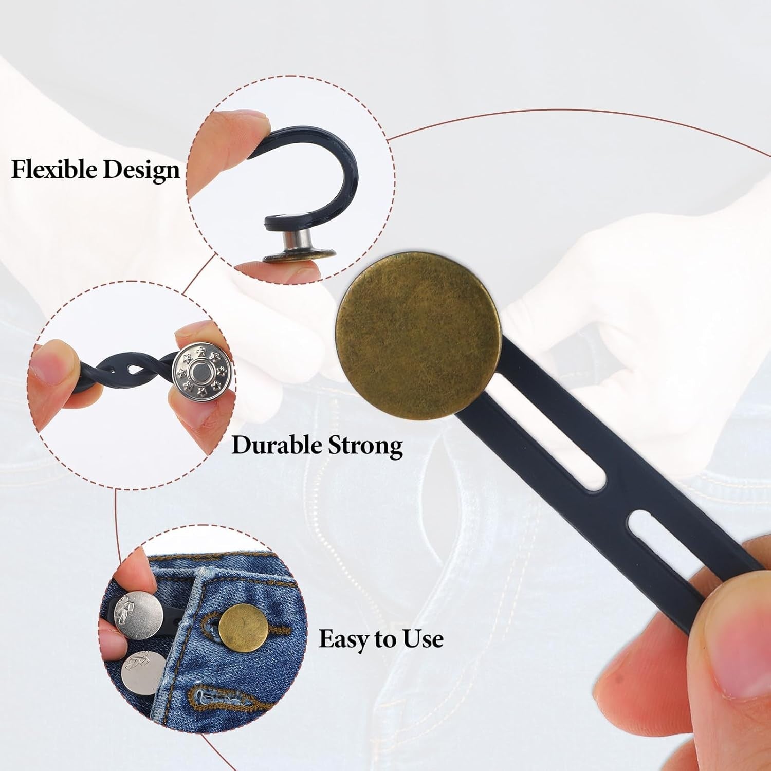 Giantree 16x Hosenbunderweiterung Knopf Jeans Bundverlängerung Damen Herren