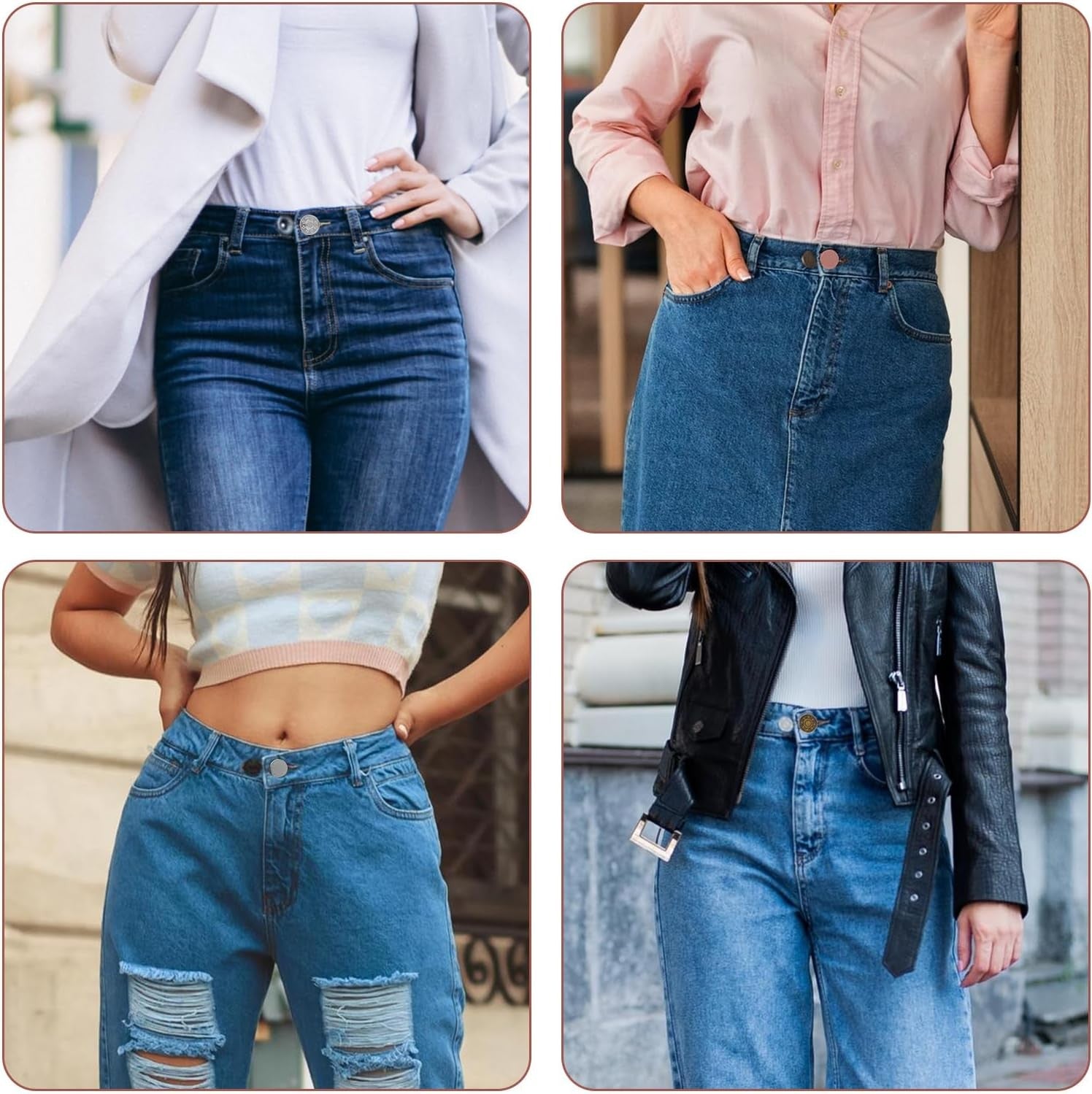 Giantree 16x Hosenbunderweiterung Knopf Jeans Bundverlängerung Damen Herren