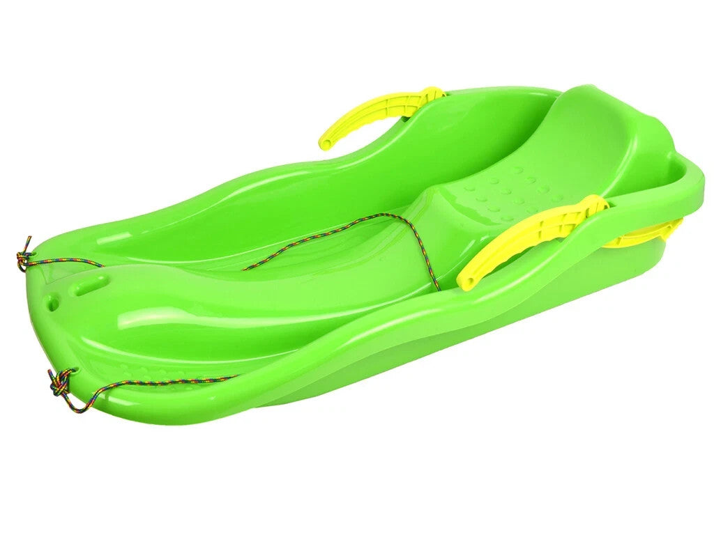 Kinder Bobschlitten Bob Schlitten Rodel Schneegleiter Bremshebel Zugseil 85x40cm