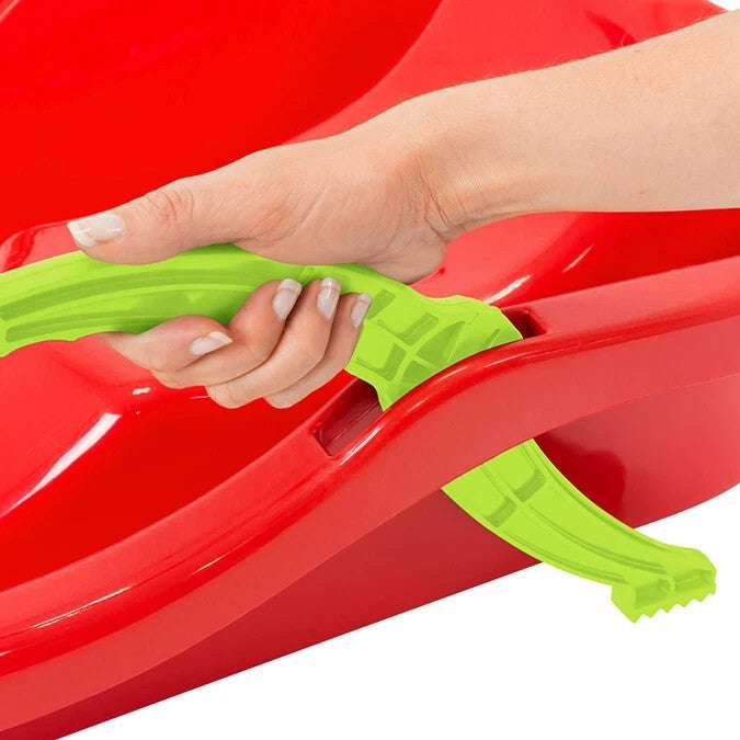 Kinder Bobschlitten Bob Schlitten Rodel Schneegleiter Bremshebel Zugseil 85x40cm