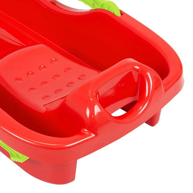 Kinder Bobschlitten Bob Schlitten Rodel Schneegleiter Bremshebel Zugseil 85x40cm