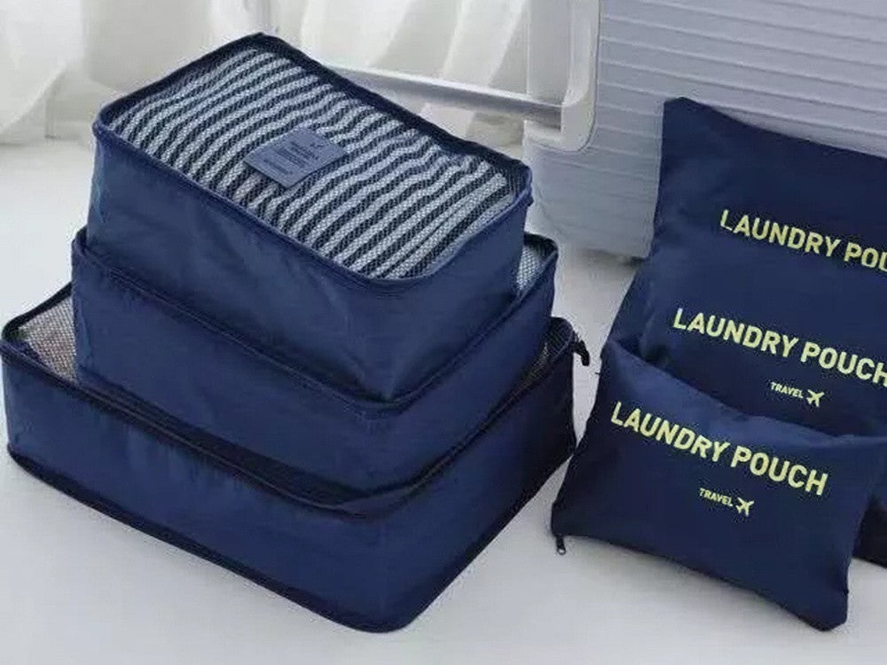 Travel Organizer Set 6-teilig – Wäschesäcke & Packtaschen für Koffer Ordnung