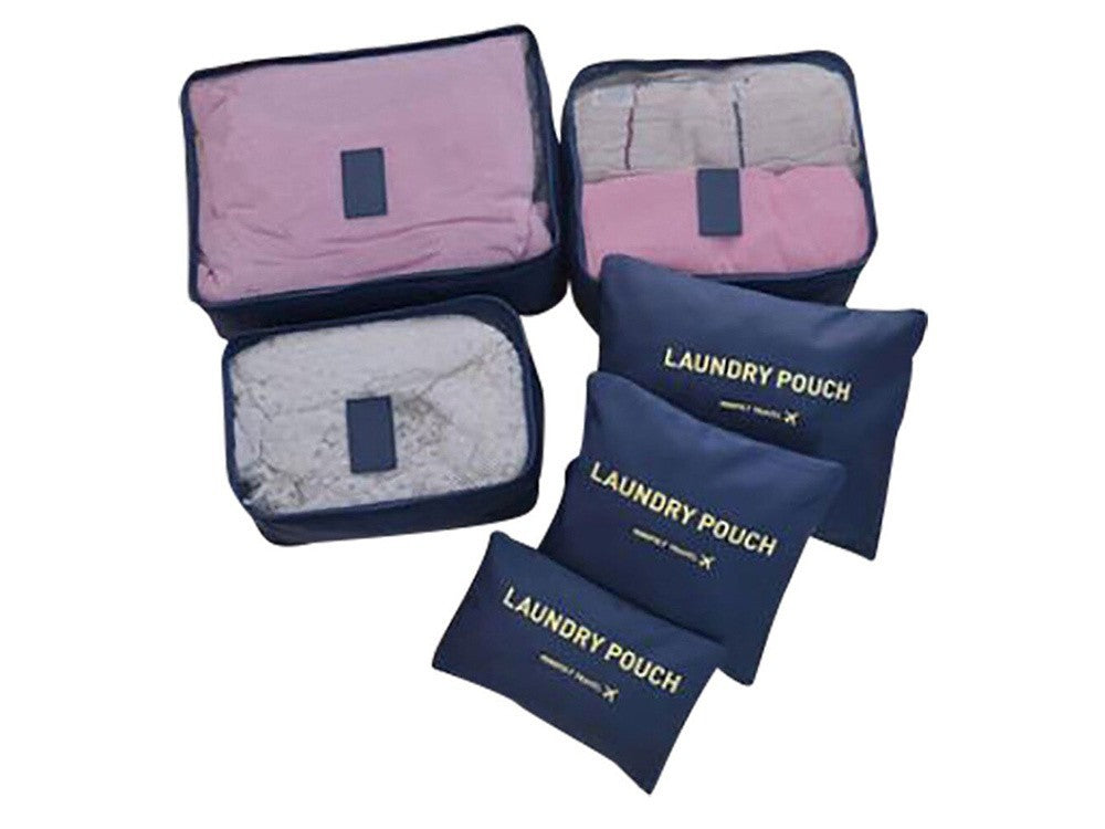 Travel Organizer Set 6-teilig – Wäschesäcke & Packtaschen für Koffer Ordnung