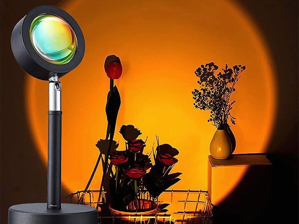 Sunset Projektor Lampe RGB Metall LED USB mit Fernbedienung