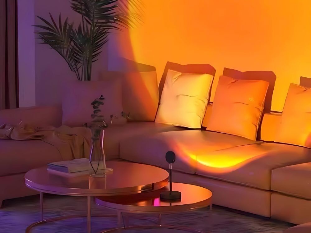 Sunset Projektor Lampe RGB Metall LED USB mit Fernbedienung