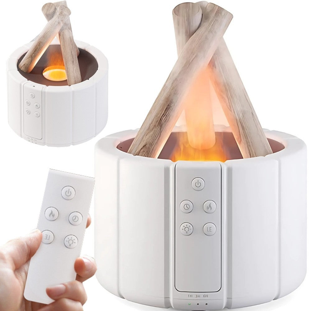 Luftbefeuchter USB Aroma Diffusor LED RGB Kamin Nebel Feuer Effekt