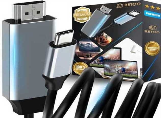 USB-C zu HDMI Kabel  Typ C auf HDMI für Samsung Huawei Sony Xiaomi TV