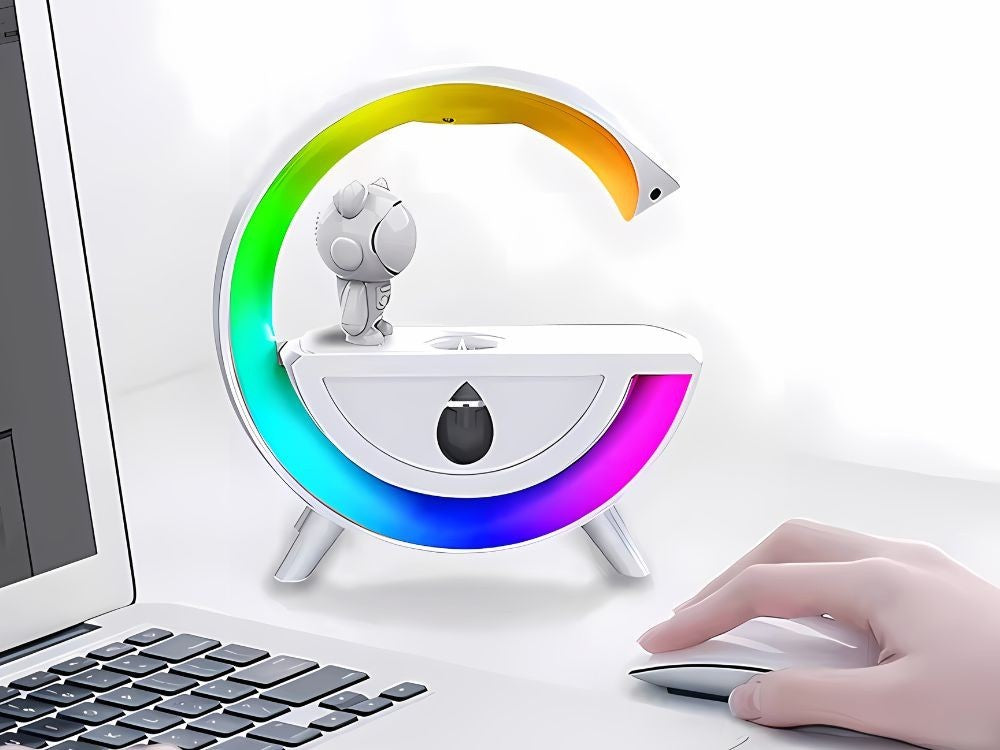 Luftbefeuchter Astronaut mit Bluetooth Lautsprecher LED RGB USB Mist