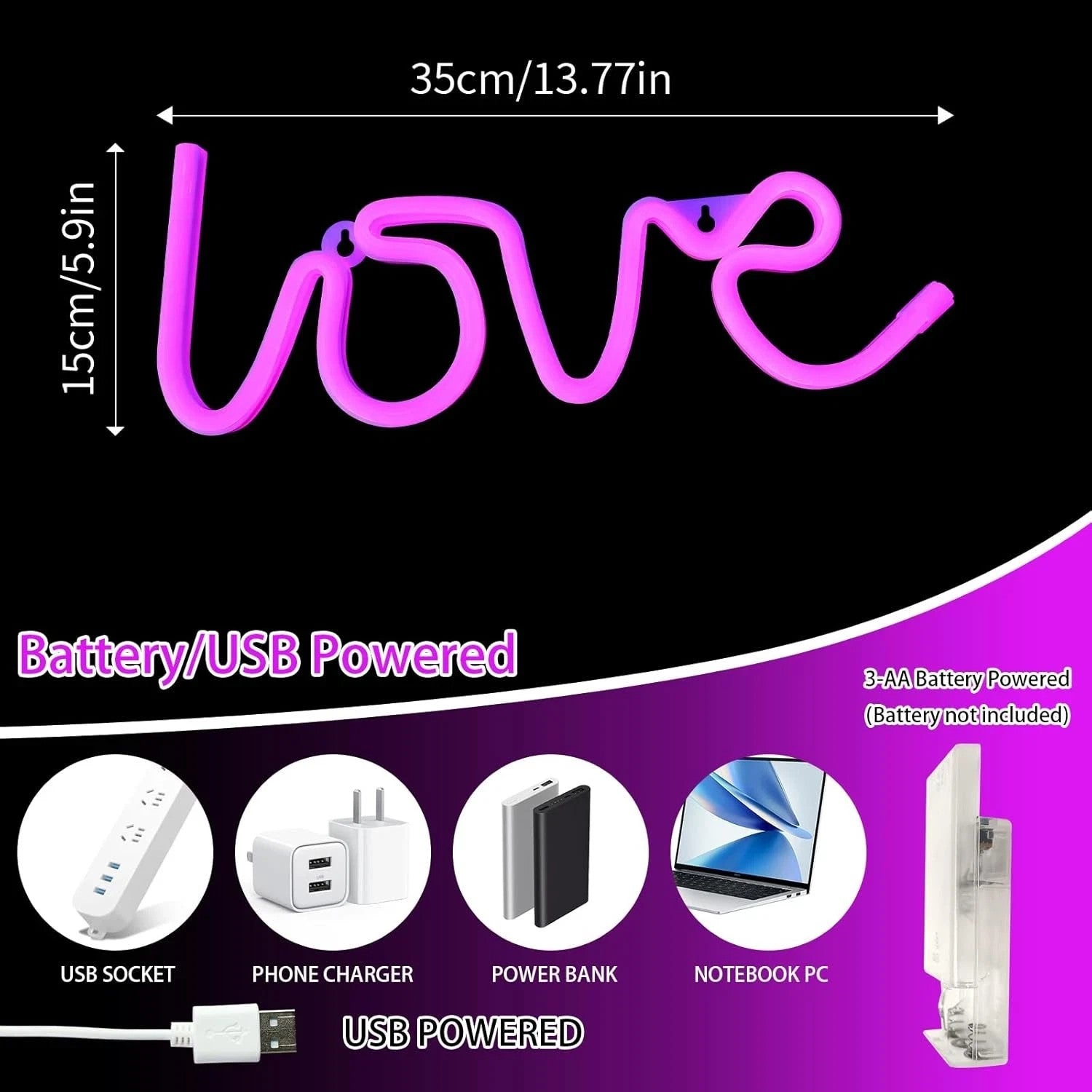 Neon LED Schild Wandlicht Deko Lampe für Zimmer Bar Party