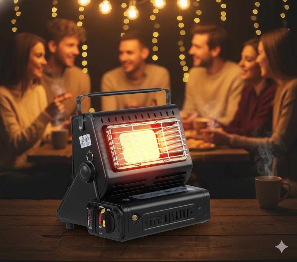 Tragbare Butan Gasheizung Camping Gas Kocher Heizstrahler Zeltheizung Keramik