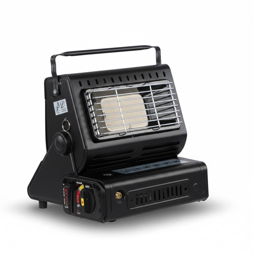 2in1 Tragbare Gasheizung Camping Gaskocher Heizstrahler Butan +4 Gas