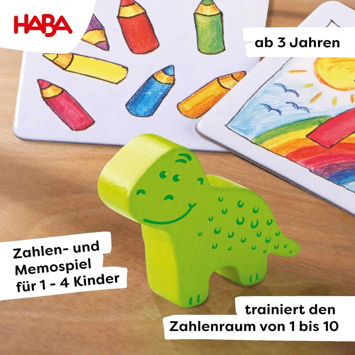 HABA Zahlen Dino Lernspiel Rechnen Zählen ab 3-8 Jahre Kinderspiel