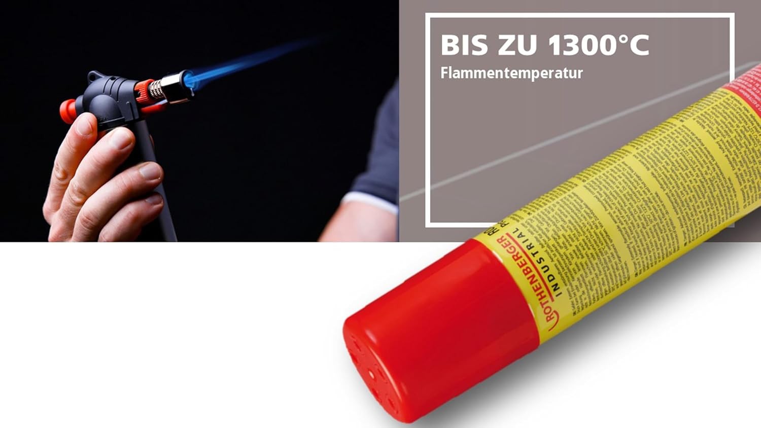 Rothenberger Industrial 2x Nachfüllgas 100 ml – Universal Feuerzeuggas + 5