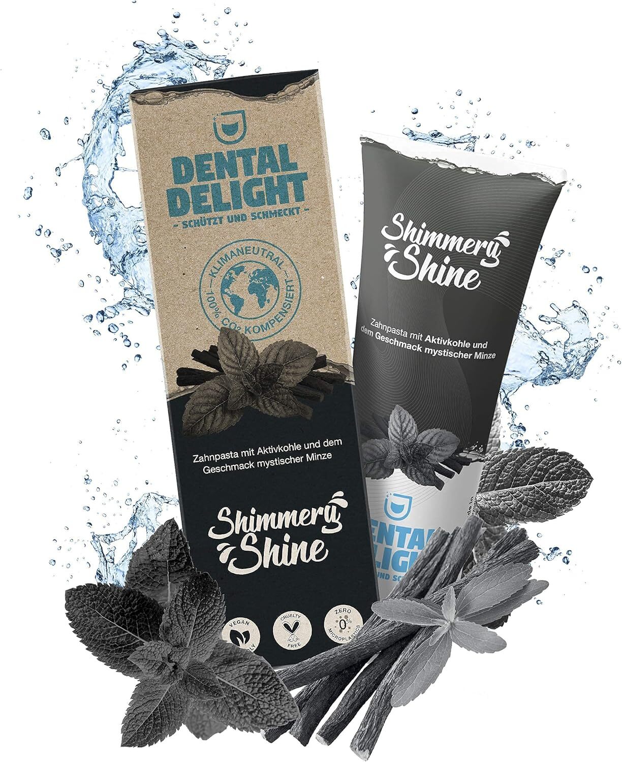 Dental Delight Berry Blast Zahnpasta – Vegane Zahncreme Blaubeere-Minze im 4er Pack