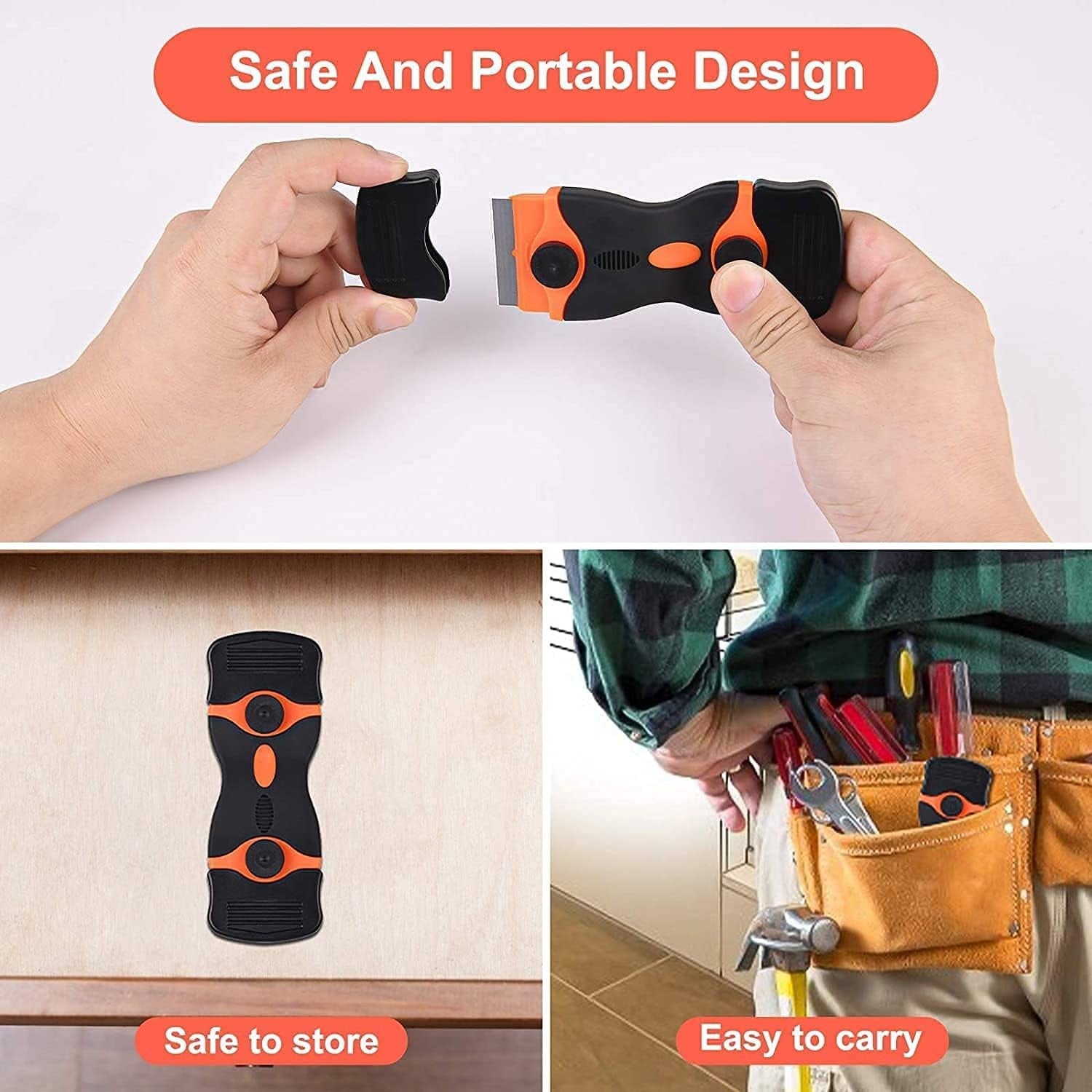 Flintronic Keramikschaber mit 20 Edelstahl & Kunststoff Klingen Herd Glasschaber