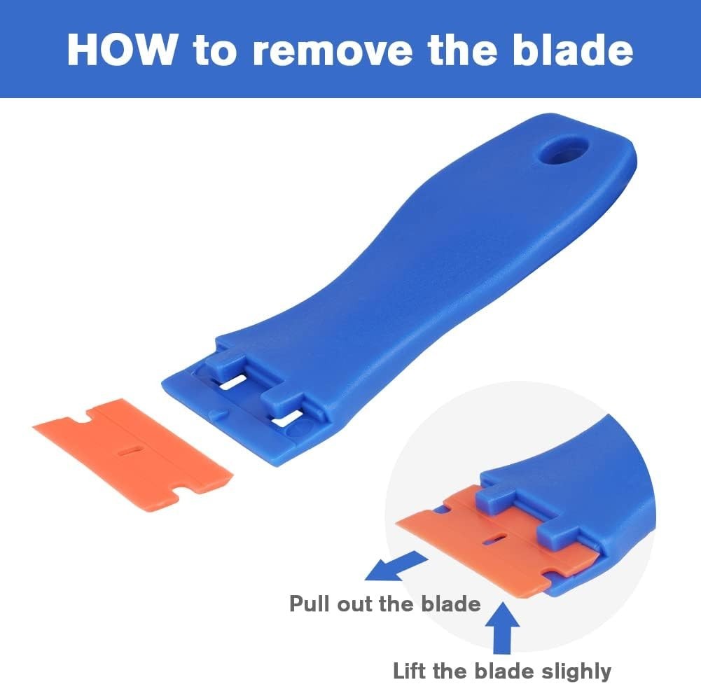 Ainiv Schaber Set mit 20 Kunststoffklingen Kochfeld Glas Auto Folie Reinigung