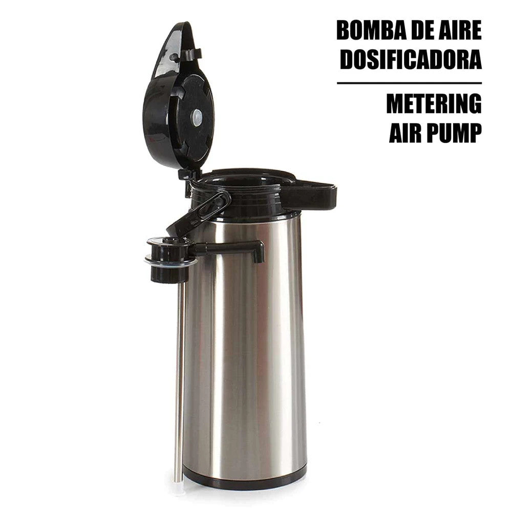 Thermoskanne mit Edelstahlhahn 1,9 L Isolierkanne Kaffee Tee ☕