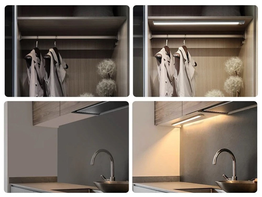 LED Unterbauleuchte 30cm USB Sensor Bewegung Dämmerung Klemmbar