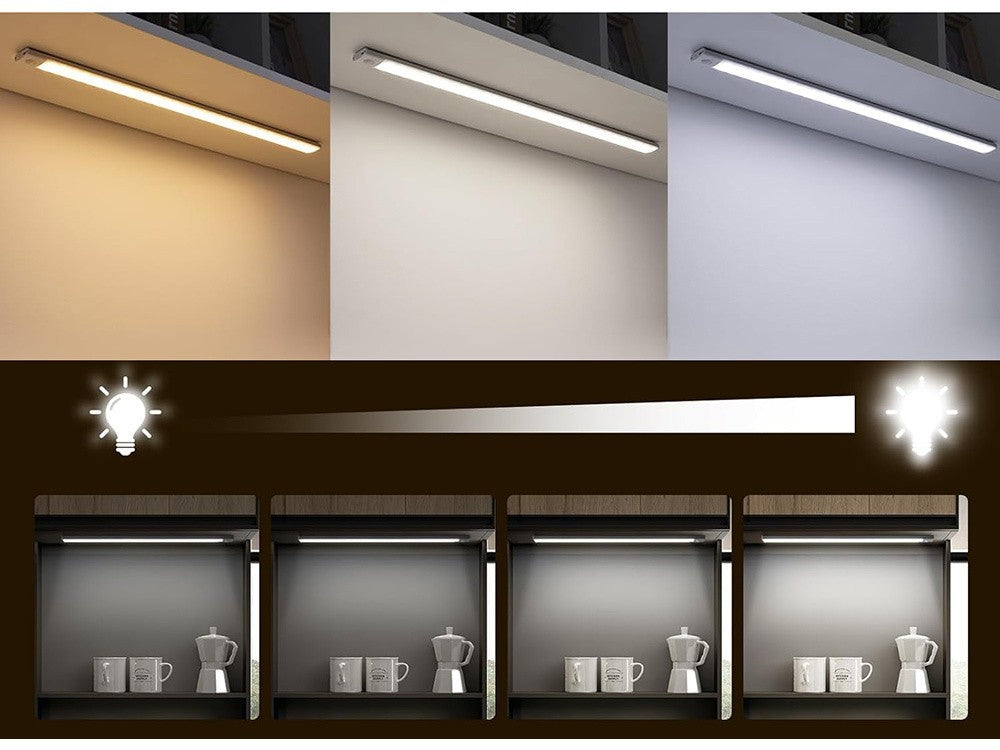 LED Unterbauleuchte 30cm USB Sensor Bewegung Dämmerung Klemmbar