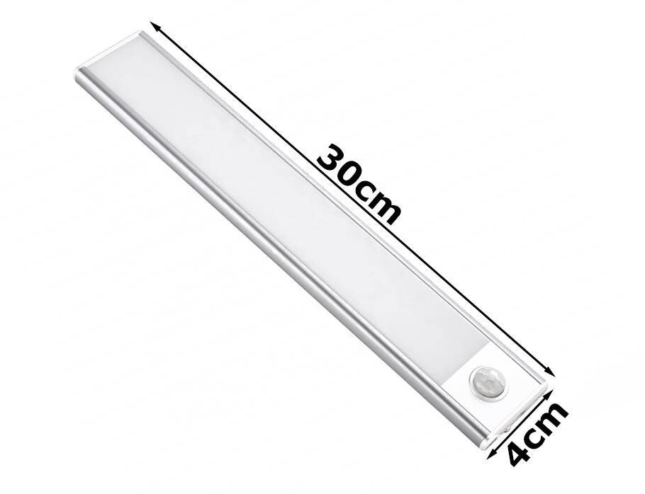 LED Unterbauleuchte 30cm USB Sensor Bewegung Dämmerung Klemmbar