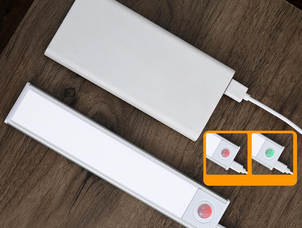 LED Unterbauleuchte 30cm USB Sensor Bewegung Dämmerung Klemmbar