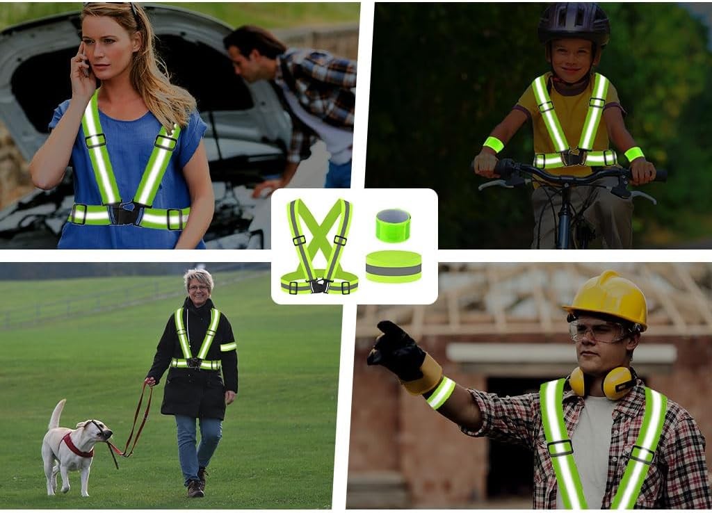 Reflektierende Sicherheitsweste Geschirr Motorrad Fahrrad Laufen Universal