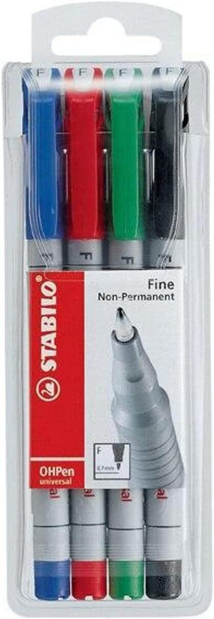 Folienstift - STABILO OHPen universal - wasserlöslich fein - 4er Pack