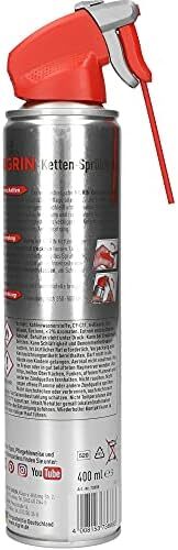 NIGRIN Ketten-Sprühfett, 400 ml, vollsynthetisch, schützt vor Verschleiß