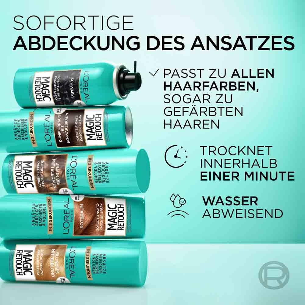 L'Oréal Paris Magic Retouch Ansatz Kaschierspray Schwarz 75ml