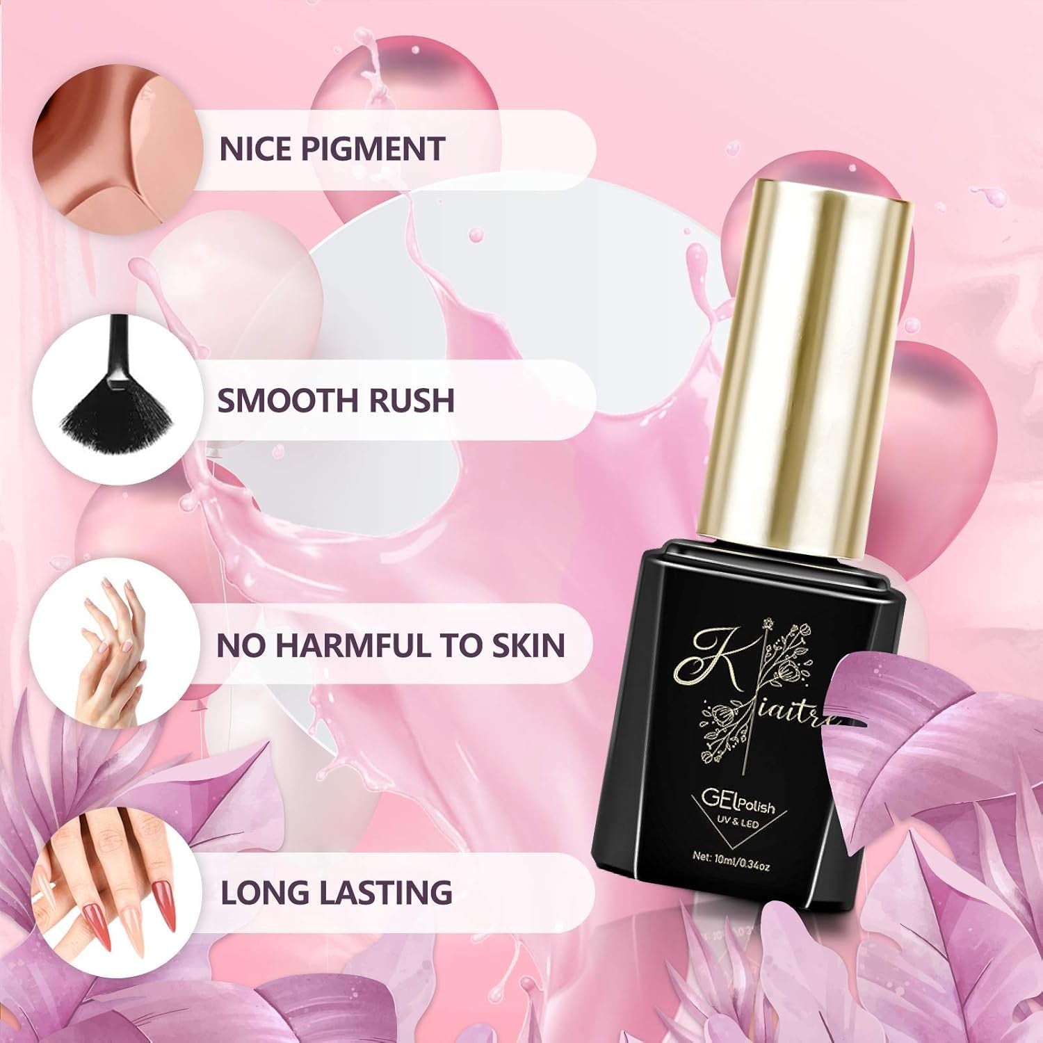 Kiaitre UV Gel Nagellack Set 6 Farben Herbst Winter Farbgel mit Geschenkbox