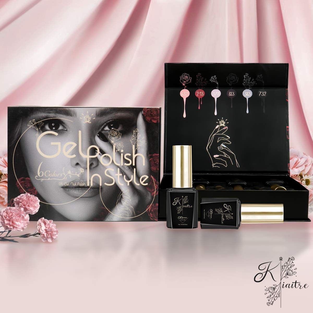 Kiaitre UV Gel Nagellack Set 6 Farben Herbst Winter Farbgel mit Geschenkbox