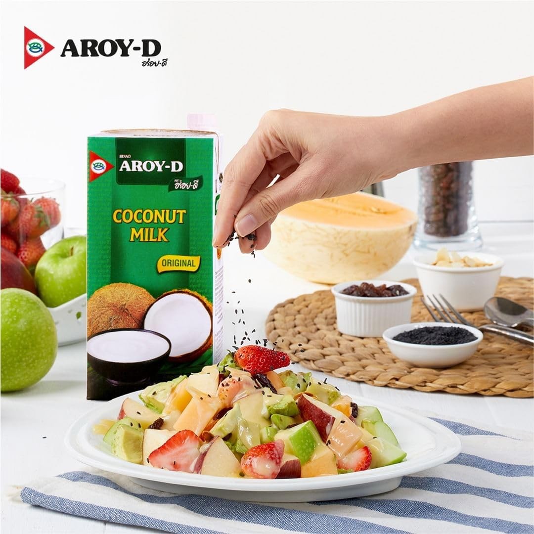 Aroy-D Kokosmilch 1000ml 19% Fett Schraubverschluss Ideal Kochen Backen