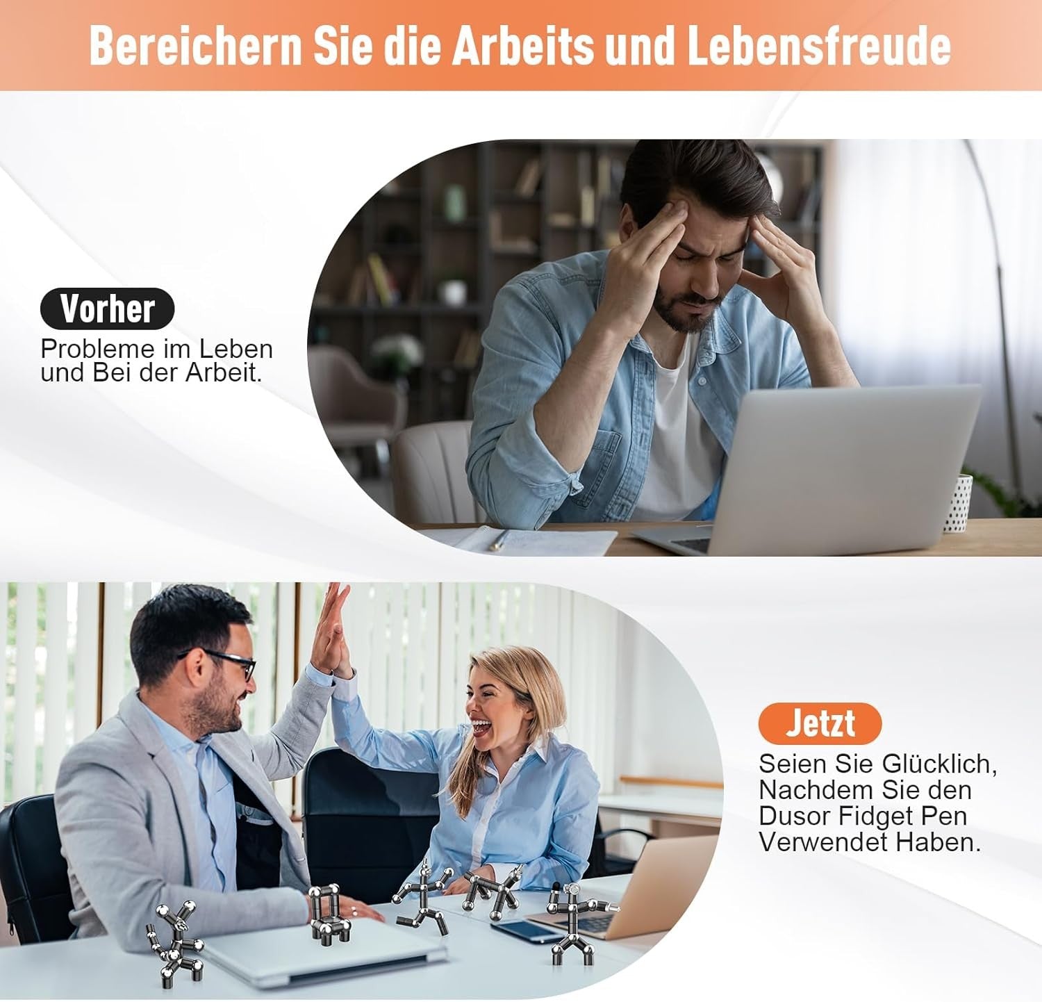 Dusor Geschenke für Männer, Adventskalender Füllung, Magnetischer Stress Stift