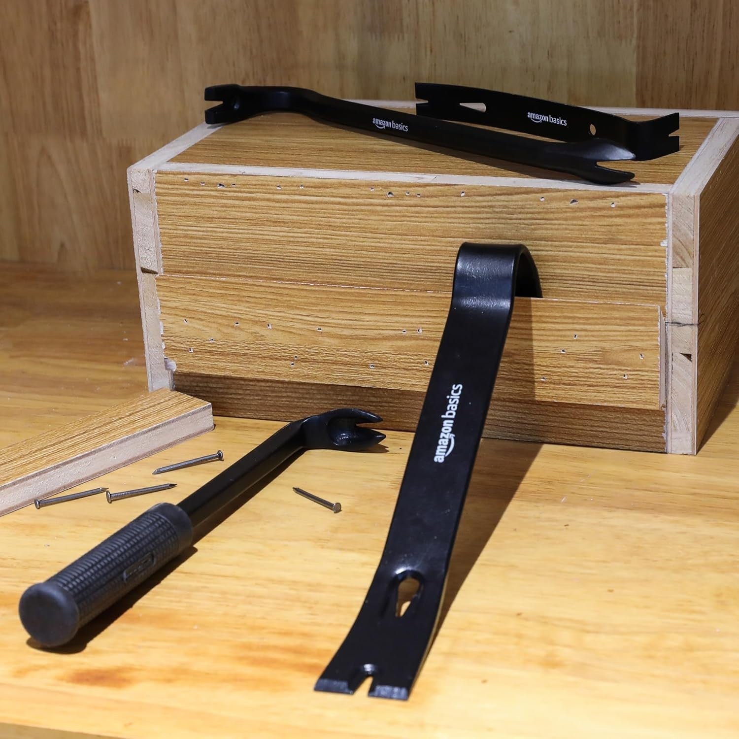 4-teiliges Brecheisen & Nagelzieher Set – Robustes Werkzeug für Holzarbeiten