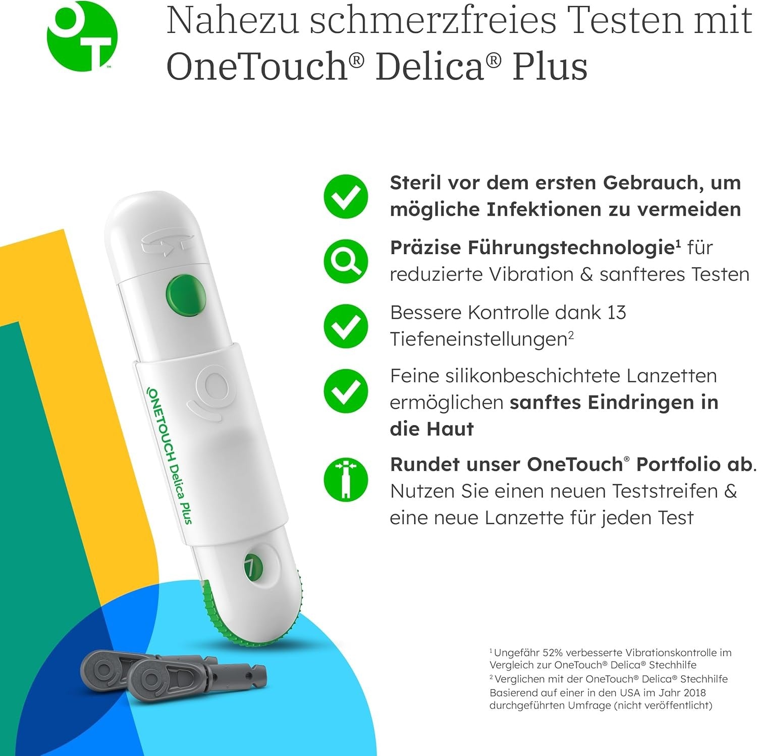 OneTouch Delica Plus Lanzetten – 30 sterile Lanzetten Blutzuckermessung