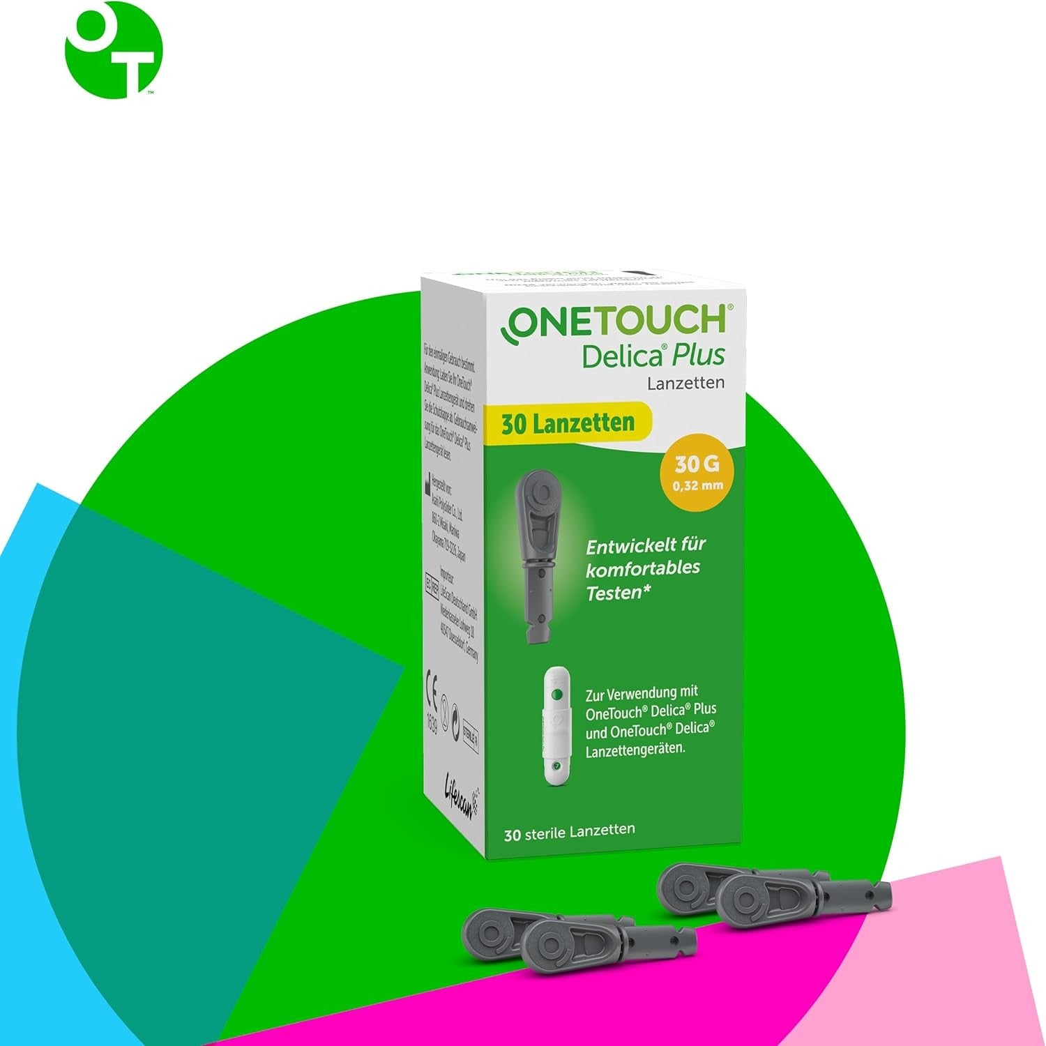 OneTouch Delica Plus Lanzetten – 30 sterile Lanzetten Blutzuckermessung
