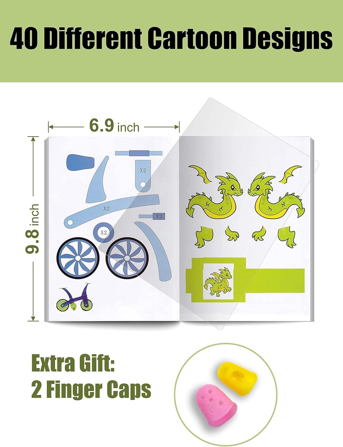 3D Zeichenbuch für 3D Stift, 40 Motive, wiederverwendbare Schablonen
