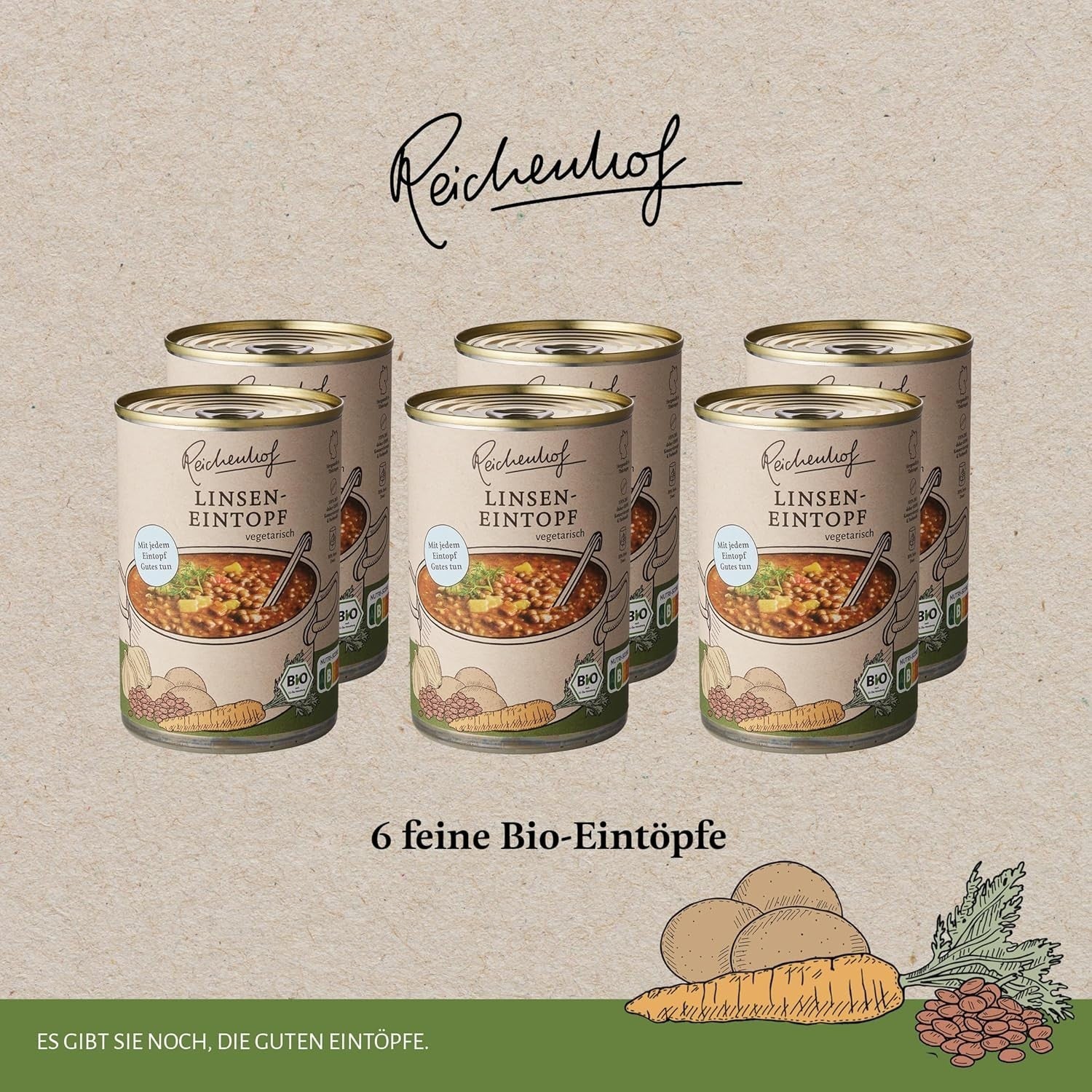 Reichenhof Bio Linsen Eintopf Vegan 6er Pack 6×400g