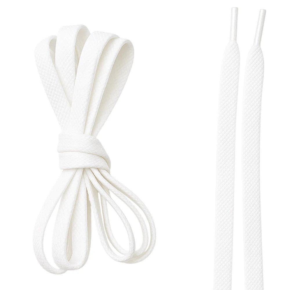 Weiße phosphoreszierende Schnürsenkel 125 cm – Leuchtend im Dunkeln Grün, flach & robust