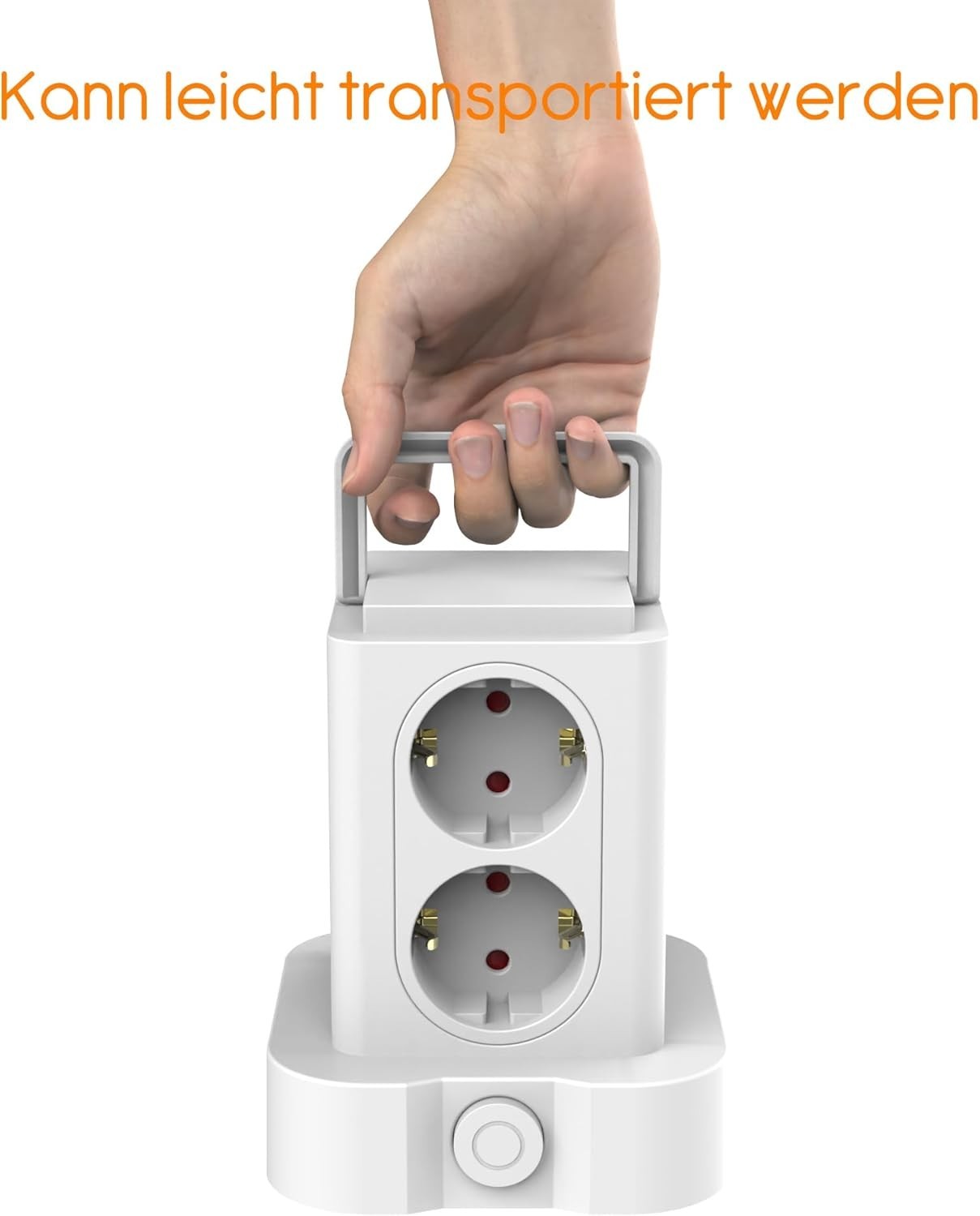 Steckdosenturm 8-Fach 3 USB 3680W 16A 2m Überspannungsschutz