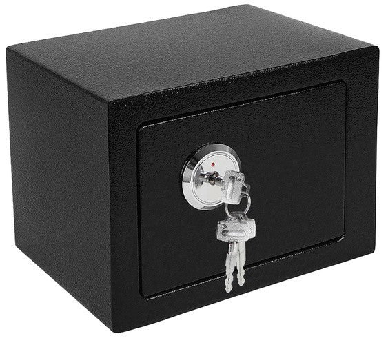 Möbeltresor Safe mit Schlüssel Wandtresor Sicherheitssafe Stahl Schwarz A5