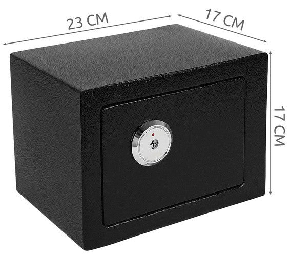 Möbeltresor Safe mit Schlüssel Wandtresor Sicherheitssafe Stahl Schwarz A5