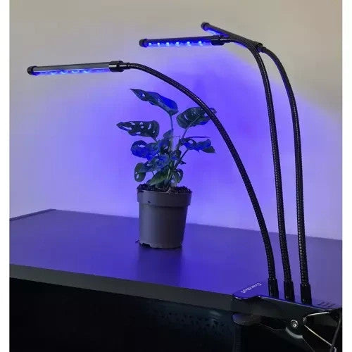 LED Pflanzenlampe 3 Kopf Grow Lampe Vollspektrum Pflanzenlicht USB Timer